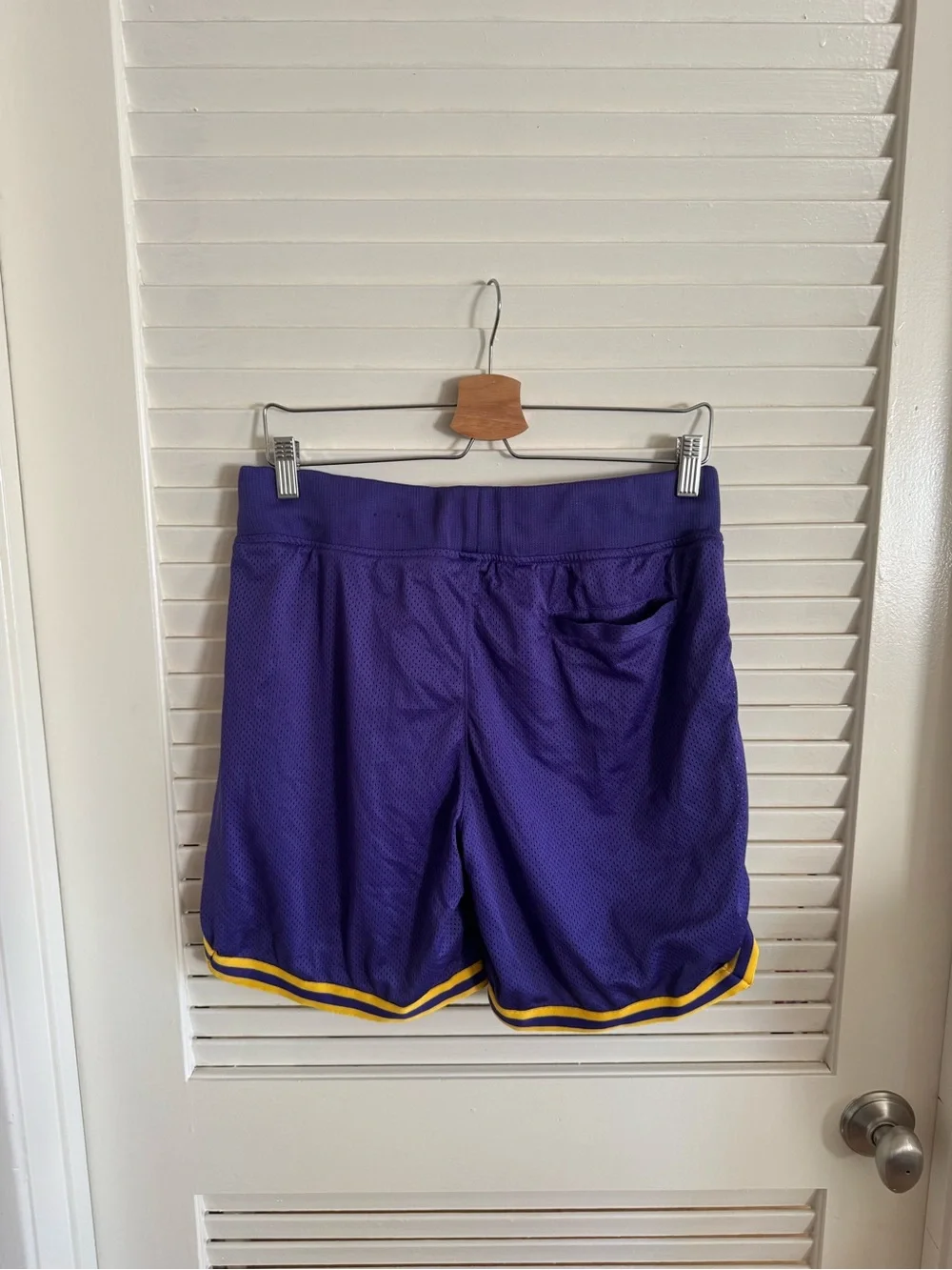 NBA Heritage fit Los Angeles Lakers purple basketball shorts
